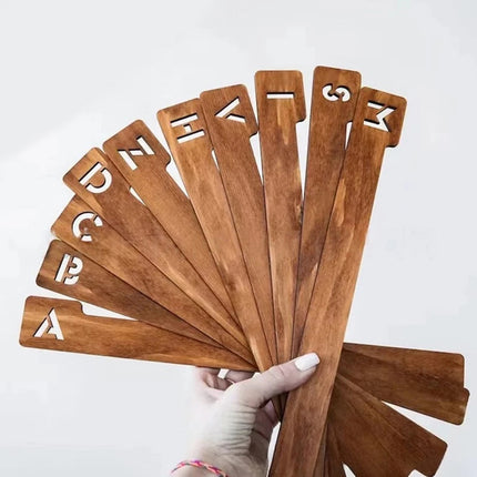 26-Letter Vinyl Record Wooden Dividers Fit Standard LP Albums Collection Durable