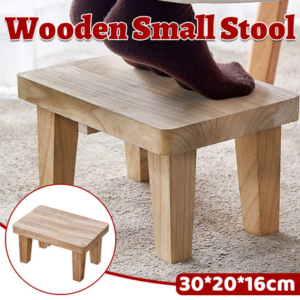 Solid Wood Small Bench Living Room Low Stool Shoe Bench Sturdy Durable Practical