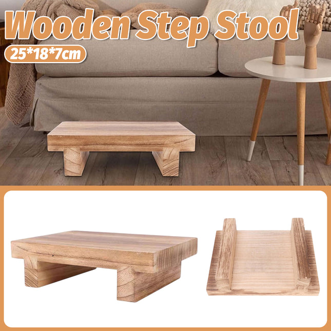 Wooden Bedside Step Stool Indoor Outdoor Mobility Step Stool Portable One Step