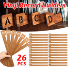 26-Letter Vinyl Record Wooden Dividers Fit Standard LP Albums Collection Durable