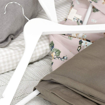 10PCS Wooden Suit Hangers - Clothes Coats Jackets Dress Pants Shirts Skirts