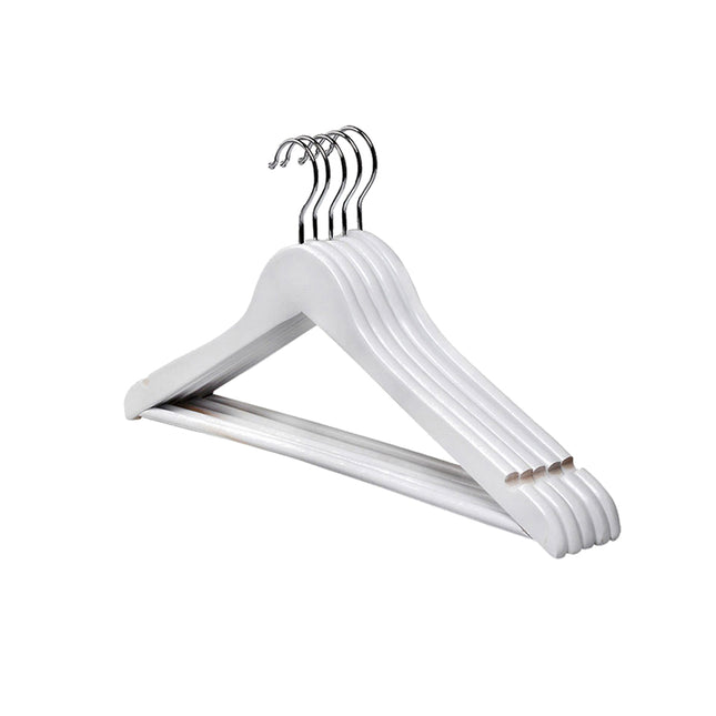 10PCS Wooden Suit Hangers - Clothes Coats Jackets Dress Pants Shirts Skirts