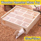 Wooden Hamster Maze Toy Interactive Small Pet Toy for Hamsters and Small Animals