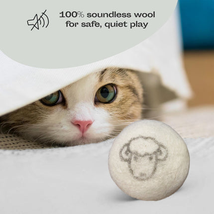 9PCS Wool Ball Cat Toy Set Durable Interactive for Kittens Playing Hunting Fun