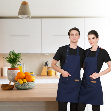 Cafe Restaurant Home Neck Hanging Waist Tie Apron Waterproof Adjustable Strap