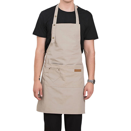 Cafe Restaurant Home Neck Hanging Waist Tie Apron Waterproof Adjustable Strap