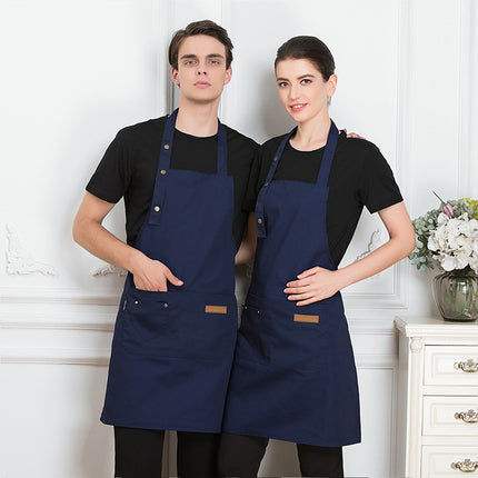 Cafe Restaurant Home Neck Hanging Waist Tie Apron Waterproof Adjustable Strap