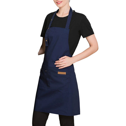 Cafe Restaurant Home Neck Hanging Waist Tie Apron Waterproof Adjustable Strap