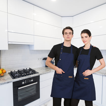 Cafe Restaurant Home Neck Hanging Waist Tie Apron Waterproof Adjustable Strap