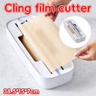 Kitchen Plastic Wrap Cutter Cling Film Dispenser Box ABS White 38.5 x 15 x 7cm