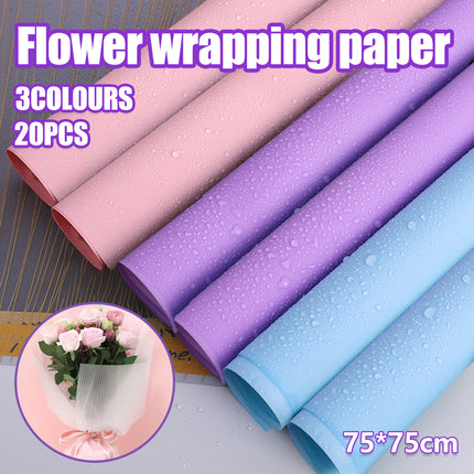 20pcs Waterproof Paper DIY Flower Bouquet Fresh Wrapping Paper Craft Decor Gift