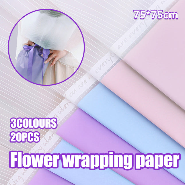 20pcs Waterproof Paper DIY Flower Bouquet Fresh Wrapping Paper Craft Decor Gift