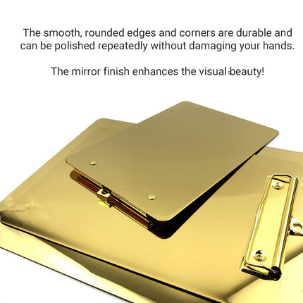 Stainless Steel Writing Board Durable with Clip Office School Home Note-Taking