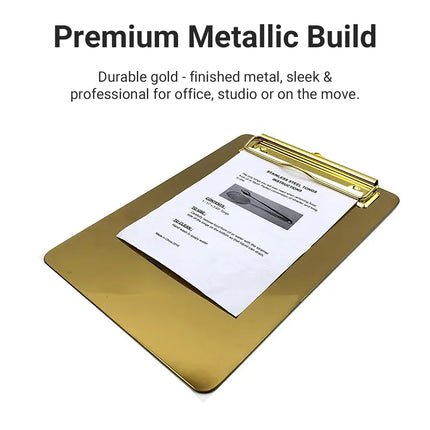 Stainless Steel Writing Board Durable with Clip Office School Home Note-Taking
