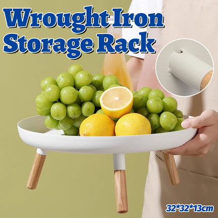 Wrought Iron Storage Rack for Kitchen Living Room Desktop Fruit Snack Storage