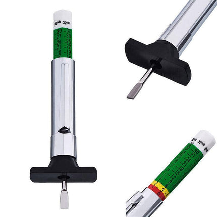 Car Tire Depth Tyre Tread Measures Gauge Gage Motors Tester Tool - Aimall