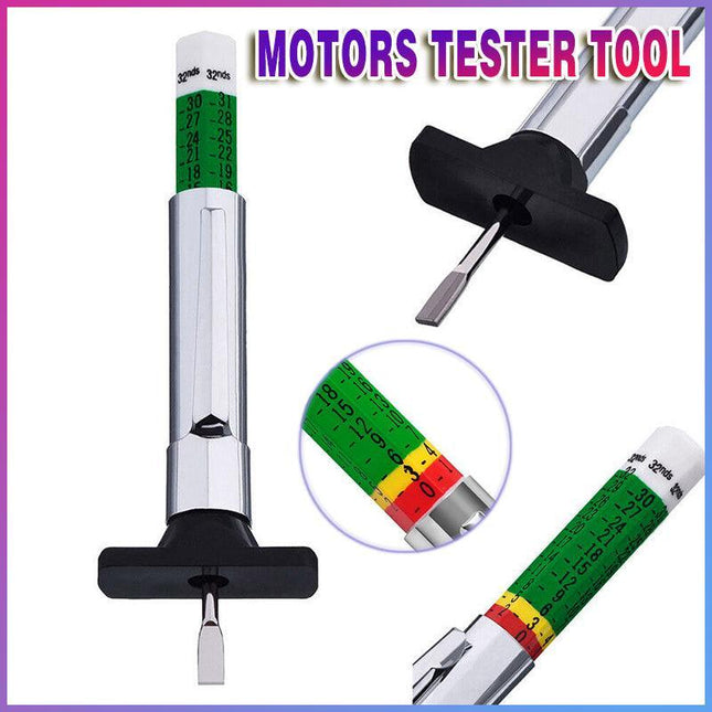 Car Tire Depth Tyre Tread Measures Gauge Gage Motors Tester Tool - Aimall