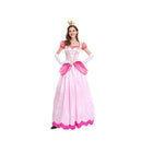 N505 Princess Peach Pink Mario Games Book Week Fancy Long Dress Up Party Costume AU