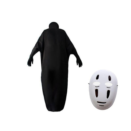 Adult Spirited Away No Face Male Cosplay Costume Mask Halloween Xmas Party Suit AU