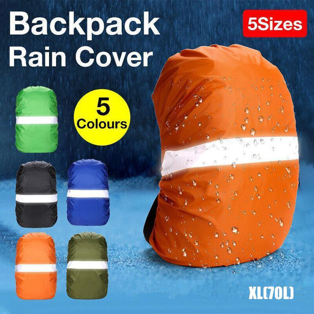 XL Outdoor Foldable Backpack Waterproof Rain Cover Rucksack Camping Travel - Aimall