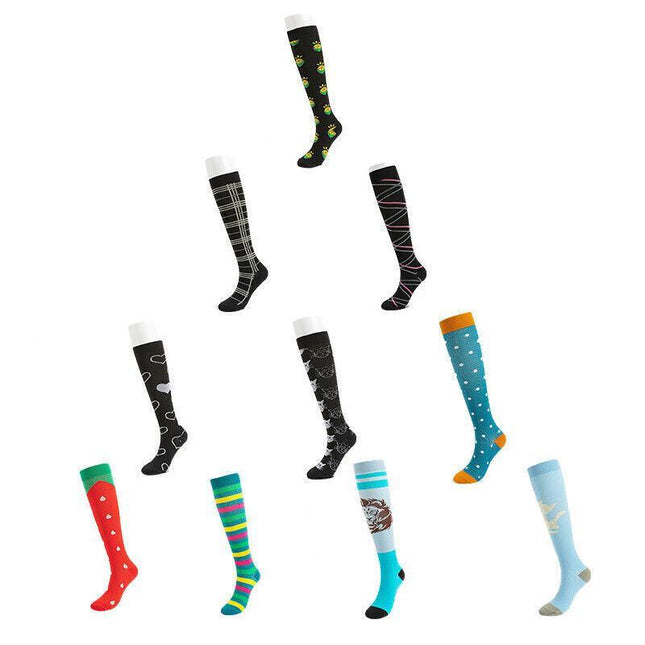 L/XL Size Compression Socks Unisex Adult Nursing Travel Stocking Sport - Aimall