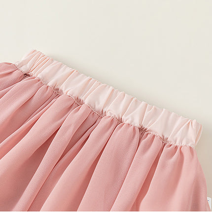 Pink Hanfu Two-Piece Summer Dress Traditional Floral Girl Suit Outfit