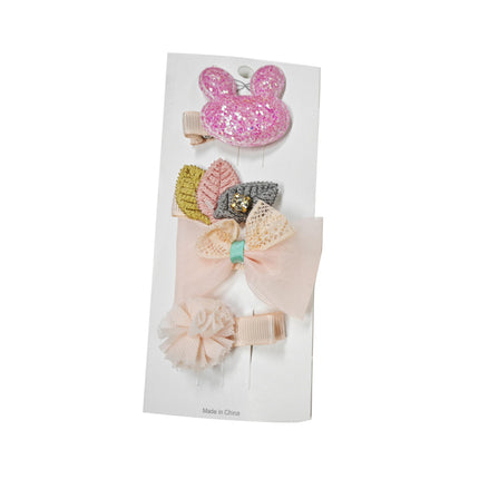3/4PCS Christmas Hair Clips Set Bow Flower Hairpin Hairgrip Cute Girls Barrettes