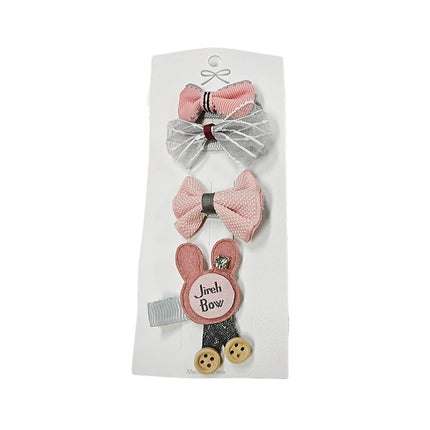3/4PCS Christmas Hair Clips Set Bow Flower Hairpin Hairgrip Cute Girls Barrettes