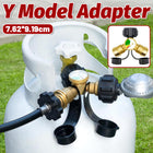 2-Way LPG Adapter-Propane Distributor Propane Tank Y-Splitter Adapter With Gauge
