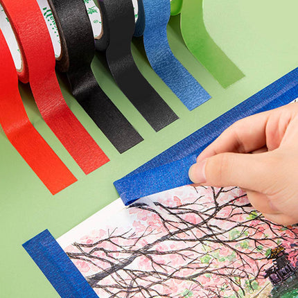 Colour Masking Tape 10 Pack 18mm x 20m Crepe
