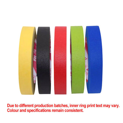 Colour Masking Tape 10 Pack 18mm x 20m Crepe
