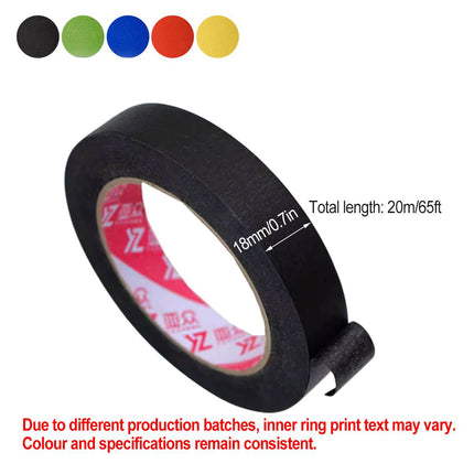 Colour Masking Tape 10 Pack 18mm x 20m Crepe