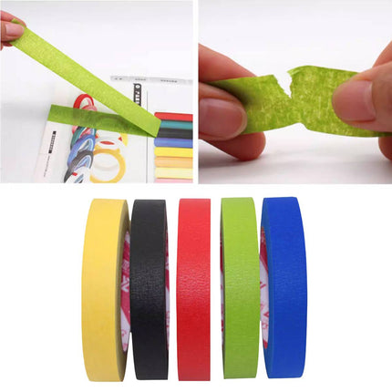 Colour Masking Tape 10 Pack 18mm x 20m Crepe