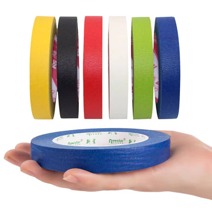 Colour Masking Tape 10 Pack 18mm x 20m Crepe