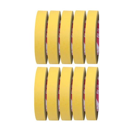 Colour Masking Tape 10 Pack 18mm x 20m Crepe