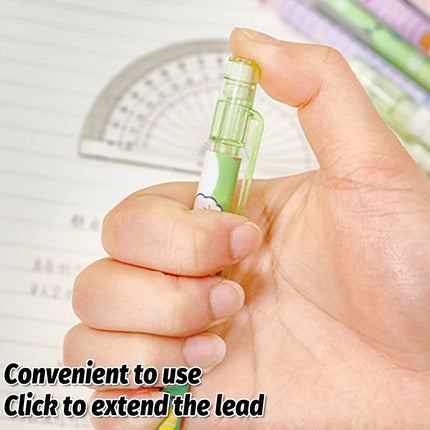 Mechanical Pencil Set with Lead Refills Cute Cartoon Student Stationery