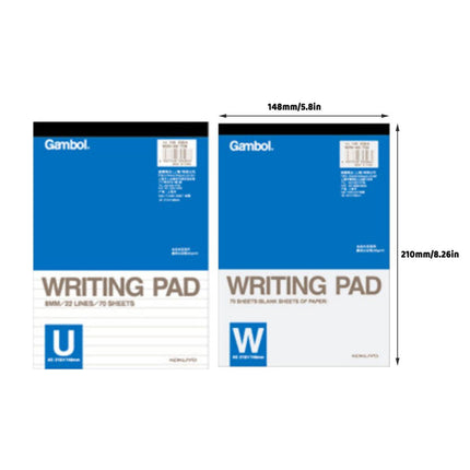 Gambol Soft Cover Writing Pads 12 Pack Lined or Blank