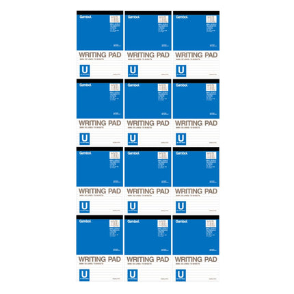 Gambol Soft Cover Writing Pads 12 Pack Lined or Blank