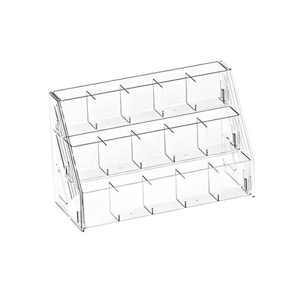 3/5 Tier Large Capacity Clear Acrylic Divided Pen Holder Desktop Pen Organizer