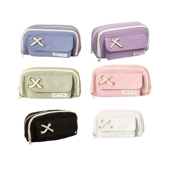 Stylish Officeworks Pencil Case Large Capacity Stationery Organizer 6 Colours