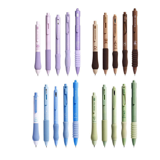 5pcs Quick Dry Ballpoint Pen Smooth Writing Instrument Office School Supplies