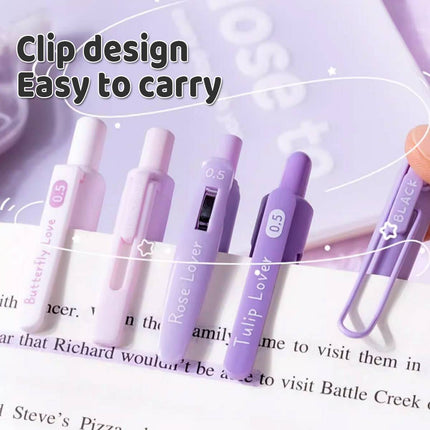 5pcs Quick Dry Ballpoint Pen Smooth Writing Instrument Office School Supplies