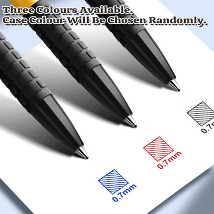 60Pcs 0.7mm Press-Style Ballpoint Pen Smooth Glide Office School Supplies Set