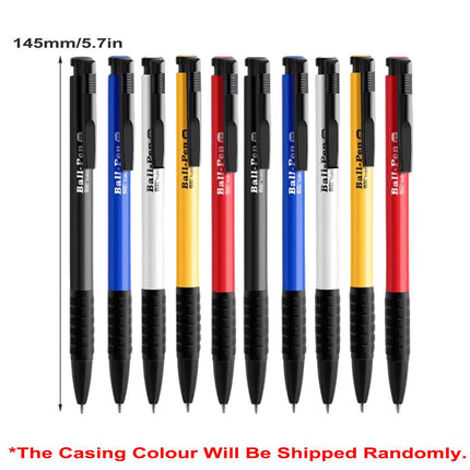 10Pcs Push Button Ballpoint Pen Office Student Writing Pen School Stationery