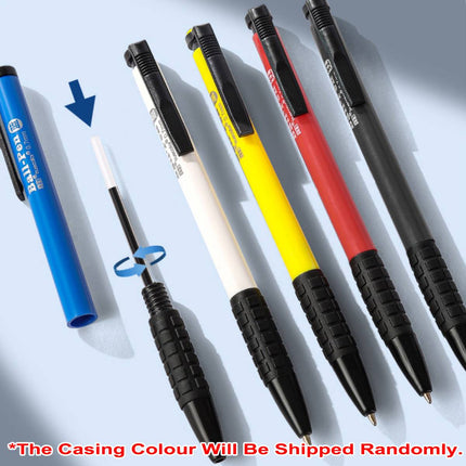 10Pcs Push Button Ballpoint Pen Office Student Writing Pen School Stationery
