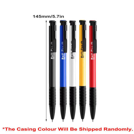60Pcs 0.7mm Press-Style Ballpoint Pen Smooth Glide Office School Supplies Set