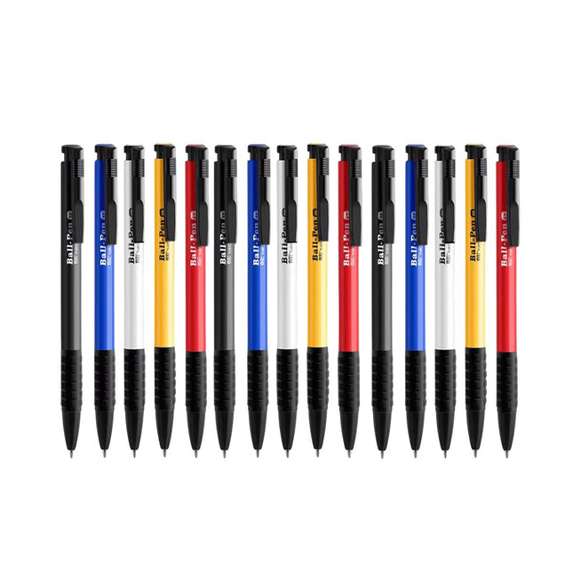 15Pcs Push Button Ballpoint Pen 3 Colour Mixed Office School Stationery Pens