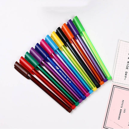 1/10 Set Minimalist Colourful Ballpoint Pen Set Multi Colour Office School Use