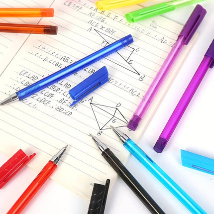 1/10 Set Minimalist Colourful Ballpoint Pen Set Multi Colour Office School Use