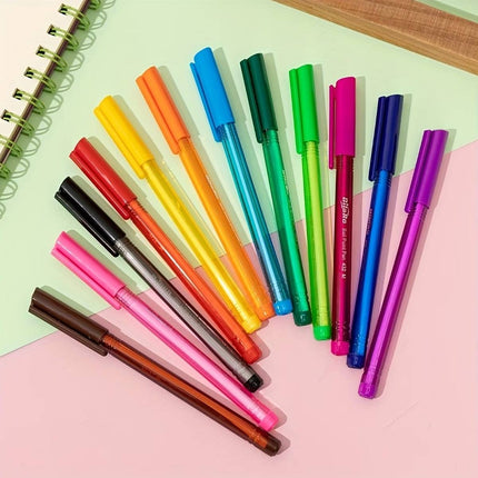 1/10 Set Minimalist Colourful Ballpoint Pen Set Multi Colour Office School Use